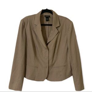 LANE BRYANT beige pinstripe casual lightweight blazer sz 18